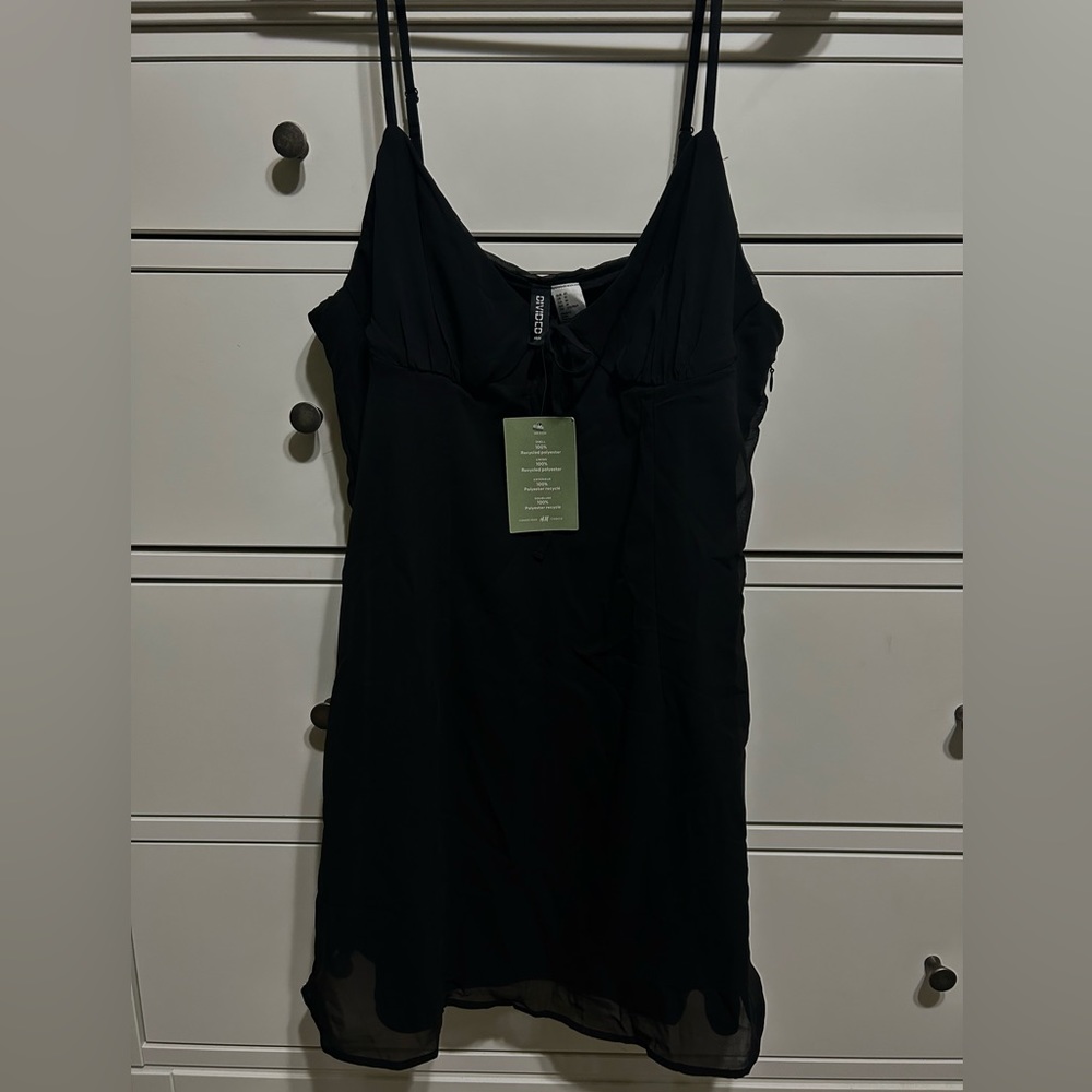 | H&M dress with cut-out / tie detail | size M
